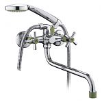 Смеситель для ванны Frud R22118-6 зелёный, хром
