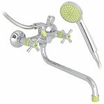 Смеситель для ванны Frud R22118-6 зелёный, хром