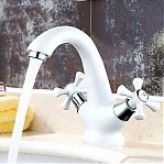Смеситель для раковины Frud R10332 хром белый