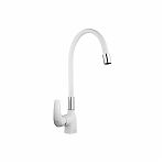 Смеситель для кухни Frap F4453-03 гибкий излив, белый