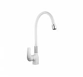 Смеситель для кухни Frap F4453-03 гибкий излив, белый