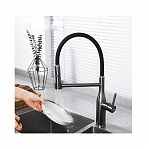 Смеситель для кухни Gappo G4398-51 гибкий излив, черный