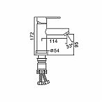 Смеситель для раковины Frap F10801-6 однорычажный, нержавеющая сталь, черный