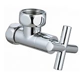 Кран для полотенцесушителя Gappo G471.0605 ВР-ВР, 1х3/4 угловой, хром