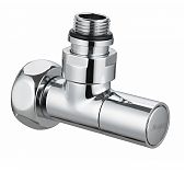 Кран для полотенцесушителя Gappo G476.0504 угловой, хром НР-ВР 3/4"х1/2", 1 шт.