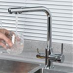 Смеситель для кухни Frud R43053 встроенный фильтр для питьевой воды, хром