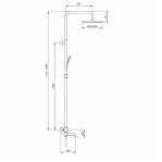 Душевая система Gappo G2491-8 с термостатом, хром