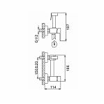 Смеситель с гигиеническим душем Frap F7504-9, оружейная сталь
