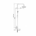 Душевая система Frap F24007 с термостатом, хром