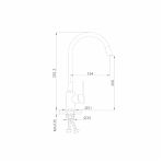 Смеситель для кухни Frud R42052-33 гибкий излив, золото