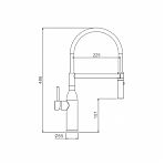 Смеситель для кухни Gappo G4098-26 гибкий излив, черный