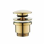 Донный клапан Frap F62-3 с переливом, золотой