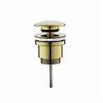 Донный клапан Frap F62-3 с переливом, золотой