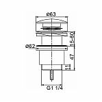 Донный клапан Frap F62-4  с переливом, бронза