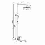 Душевая система Frap F24806-9, оружейная сталь
