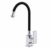 Смеситель для кухни Frud R43151-6 гибкий излив, черный