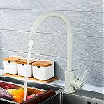 Смеситель для кухни Frap F40899-2 белый кварц