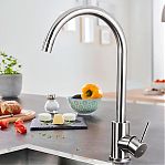 Смеситель для кухни Frap F40899-9 оружейная сталь