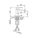 Смеситель для раковины Frap F1084-9 оружейная сталь