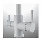 Смеситель для кухни Frud R43053-8 встроенный фильтр для питьевой воды, белый