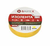 Изолента ПВХ, 15х20 м, 150 мкм, желтая, Bartex