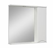 Шкаф зеркальный навесной Runo Афина, белый, 80 см, правый