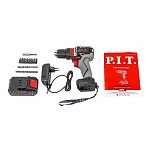 Аккумуляторный шуруповерт ударный P.I.T.  PSR18-D4 Promo, 20 В, 1 аккумулятор и зарядное устройство в комплекте