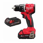 Аккумуляторная дрель-шуруповерт Milwaukee M18 BLDDRC-202C, 18 В, 60 Hм, 2акк. х 2,0Ah+з.у