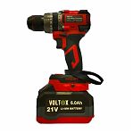 Аккумуляторный шуруповерт Volt-X V1260, 21 В, 120 Нм, 2 акк. х 6,0Ah х з.у