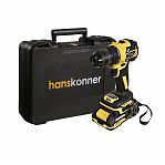 Аккумуляторный шуруповерт Hanskonner HCD2065C, 18 В, 65 Нм, 2 акк. х 2,0 Ah+з. у.