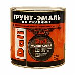 Грунт-эмаль Рогнеда Dali 3 в 1 по ржавчине молотковая, черный 0.75 л