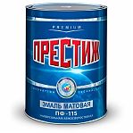 Эмаль Престиж ПФ-115 алкидная для дерева и металла матовая белая 0.9 кг