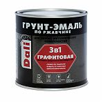 Грунт-Эмаль Dali 3 в 1, по ржавчине, графитовая, матовая, коричневая, 0,75 л