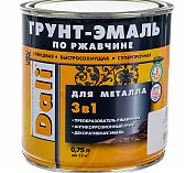 Грунт-эмаль по ржавчине Dali 3 в 1, алкидная, глянцевая, синяя, 0,75 л