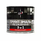 Грунт-эмаль Optima 3-в-1 по ржавчине, быстросохнущая, матовая, чёрная, 1.7 кг