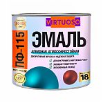 Эмаль Virtuoso ПФ-115 для внутренних и наружных работ, глянцевая, голубой RAL 5012, 2.4 кг