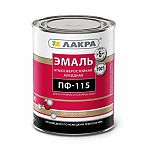 Эмаль Лакра ПФ-115 для внутренних и наружных работ, алкидная, глянцевая, вишневая, 2 кг
