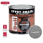 Грунт-эмаль по ржавчине Dali 3 в 1 алкидная, молотковая, серебристый 0.75 л