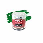 Эмаль Лакра ПФ-115 для внутренних и наружных работ, алкидная, глянцевая, ярко-зеленая 1 кг