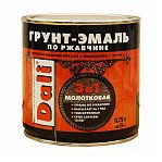 Грунт-эмаль по ржавчине Dali 3 в 1 молотковая, шоколадный 0.75 л