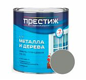 Эмаль Престиж ПФ-115 алкидная для дерева и металла глянцевая серая 1.9 кг