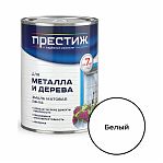 Эмаль Престиж ПФ-115 алкидная для дерева и металла матовая белая 0.9 кг