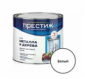Эмаль Престиж ПФ-115 алкидная для дерева и металла матовая белая 1.9 кг