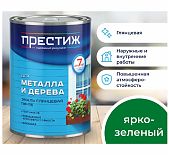 Эмаль Престиж ПФ-115 алкидная для дерева и металла глянцевая зеленая яркая 1.9 кг