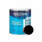 Эмаль Престиж ПФ-115 алкидная для дерева и металла глянцевая черная 1.9 кг