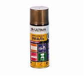 Эмаль аэрозольная ULTIMA ULT042 RAL1018 акриловая, универсальная с металлическим эффектом, красное золото, 520 мл