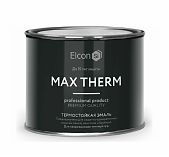 Эмаль термостойкая Elcon, графит, 700 градусов, для антикоррозионной защиты 0,4 кг