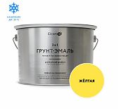 Грунт-эмаль Elcon 3 в 1, для внутренних и наружных работ, по ржавчине, матовая, желтая, 2.0 кг