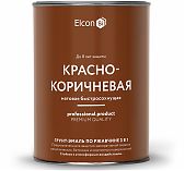 Грунт-эмаль по ржавчине Elcon 3в1 матовая, красно-коричневая 0.8 кг