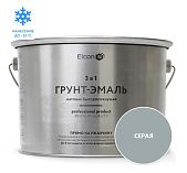 Грунт-эмаль по ржавчине Elcon 3 в 1 быстросохнущая, матовая, серая 10 кг
